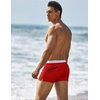 image:imageCOOFANDY Mens Square Leg Swim Briefs Tight Swim Trunks Swimsuit Athletic Bathing Suit Swimwear with LinerZ Ponceau