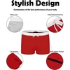 image:imageCOOFANDY Mens Square Leg Swim Briefs Tight Swim Trunks Swimsuit Athletic Bathing Suit Swimwear with LinerZ Ponceau