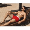 image:imageCOOFANDY Mens Square Leg Swim Briefs Tight Swim Trunks Swimsuit Athletic Bathing Suit Swimwear with LinerZ Ponceau