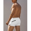 image:imageCOOFANDY Mens Square Leg Swim Briefs Tight Swim Trunks Swimsuit Athletic Bathing Suit Swimwear with LinerZ White