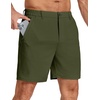 image:imageCOOFANDY Mens Stretch Golf Shorts 7 Lightweight Casual Hiking Shorts Summer Athletic Work Dress Hybrid ShortsArmy Green