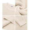 image:imageCOOFANDY Mens Sweater Crewneck Pullover Waffle Knit Long Sleeve  Crewneck Design Waffle Knit Raglan Sleeves Warm Comfort Durable Stretch FitBeige