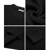 image:imageCOOFANDY Mens Sweater Crewneck Pullover Waffle Knit Long Sleeve  Crewneck Design Waffle Knit Raglan Sleeves Warm Comfort Durable Stretch FitBlack