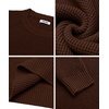 image:imageCOOFANDY Mens Sweater Crewneck Pullover Waffle Knit Long Sleeve  Crewneck Design Waffle Knit Raglan Sleeves Warm Comfort Durable Stretch FitBrown