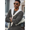 image:imageCOOFANDY Mens Sweater Crewneck Pullover Waffle Knit Long Sleeve  Crewneck Design Waffle Knit Raglan Sleeves Warm Comfort Durable Stretch FitDark Grey