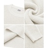 image:imageCOOFANDY Mens Sweater Crewneck Pullover Waffle Knit Long Sleeve  Crewneck Design Waffle Knit Raglan Sleeves Warm Comfort Durable Stretch FitWhite