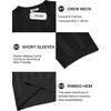 image:imageCOOFANDY Mens TShirts Short Sleeve Knit Shirt Crew Neck Sweater Fashion Casual Textured Pullover Tees01black