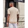 image:imageCOOFANDY Mens TShirts Short Sleeve Knit Shirt Crew Neck Sweater Fashion Casual Textured Pullover Tees02light Khaki