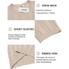 image:imageCOOFANDY Mens TShirts Short Sleeve Knit Shirt Crew Neck Sweater Fashion Casual Textured Pullover Tees02light Khaki