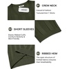 image:imageCOOFANDY Mens TShirts Short Sleeve Knit Shirt Crew Neck Sweater Fashion Casual Textured Pullover TeesArmy Green