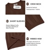 image:imageCOOFANDY Mens TShirts Short Sleeve Knit Shirt Crew Neck Sweater Fashion Casual Textured Pullover TeesBrown