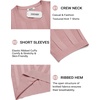 image:imageCOOFANDY Mens TShirts Short Sleeve Knit Shirt Crew Neck Sweater Fashion Casual Textured Pullover TeesLight Pink