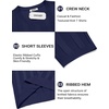 image:imageCOOFANDY Mens TShirts Short Sleeve Knit Shirt Crew Neck Sweater Fashion Casual Textured Pullover TeesNavy Blue