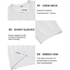image:imageCOOFANDY Mens TShirts Short Sleeve Knit Shirt Crew Neck Sweater Fashion Casual Textured Pullover TeesWhite
