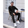 image:imageCOOFANDY Mens Tracksuit 2 Piece Long Sleeve Pullover Jogging Track Suit Athletic Casual Sweatsuit1black