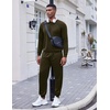 image:imageCOOFANDY Mens Tracksuit 2 Piece Long Sleeve Pullover Jogging Track Suit Athletic Casual SweatsuitArmy Green