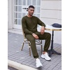 image:imageCOOFANDY Mens Tracksuit 2 Piece Long Sleeve Pullover Jogging Track Suit Athletic Casual SweatsuitArmy Green