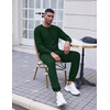 image:imageCOOFANDY Mens Tracksuit 2 Piece Long Sleeve Pullover Jogging Track Suit Athletic Casual SweatsuitDark Green