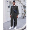 image:imageCOOFANDY Mens Tracksuit 2 Piece Long Sleeve Pullover Jogging Track Suit Athletic Casual SweatsuitDark Grey