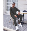 image:imageCOOFANDY Mens Tracksuit 2 Piece Long Sleeve Pullover Jogging Track Suit Athletic Casual SweatsuitDark Grey