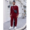 image:imageCOOFANDY Mens Tracksuit 2 Piece Long Sleeve Pullover Jogging Track Suit Athletic Casual SweatsuitRed