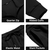 image:imageCOOFANDY Mens Tracksuit 2 Piece Quarter Zip Polo Athletic Sweatsuits Casual Running Jogging Sport Suit SetsAll Black