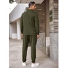 image:imageCOOFANDY Mens Tracksuit 2 Piece Quarter Zip Polo Athletic Sweatsuits Casual Running Jogging Sport Suit SetsArmy Green