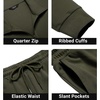 image:imageCOOFANDY Mens Tracksuit 2 Piece Quarter Zip Polo Athletic Sweatsuits Casual Running Jogging Sport Suit SetsArmy Green