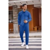 image:imageCOOFANDY Mens Tracksuit 2 Piece Quarter Zip Polo Athletic Sweatsuits Casual Running Jogging Sport Suit SetsBlue