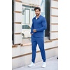 image:imageCOOFANDY Mens Tracksuit 2 Piece Quarter Zip Polo Athletic Sweatsuits Casual Running Jogging Sport Suit SetsBlue