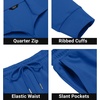 image:imageCOOFANDY Mens Tracksuit 2 Piece Quarter Zip Polo Athletic Sweatsuits Casual Running Jogging Sport Suit SetsBlue