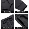 image:imageCOOFANDY Mens Tracksuit 2 Piece Quarter Zip Polo Athletic Sweatsuits Casual Running Jogging Sport Suit SetsDark Gray