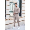 image:imageCOOFANDY Mens Tracksuit 2 Piece Quarter Zip Polo Athletic Sweatsuits Casual Running Jogging Sport Suit SetsGrey
