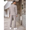 image:imageCOOFANDY Mens Tracksuit 2 Piece Quarter Zip Polo Athletic Sweatsuits Casual Running Jogging Sport Suit SetsGrey