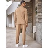 image:imageCOOFANDY Mens Tracksuit 2 Piece Quarter Zip Polo Athletic Sweatsuits Casual Running Jogging Sport Suit SetsKhaki