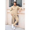 image:imageCOOFANDY Mens Tracksuit 2 Piece Quarter Zip Polo Athletic Sweatsuits Casual Running Jogging Sport Suit SetsLight Khaki