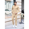 image:imageCOOFANDY Mens Tracksuit 2 Piece Quarter Zip Polo Athletic Sweatsuits Casual Running Jogging Sport Suit SetsLight Khaki