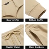 image:imageCOOFANDY Mens Tracksuit 2 Piece Quarter Zip Polo Athletic Sweatsuits Casual Running Jogging Sport Suit SetsLight Khaki