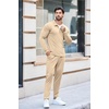 image:imageCOOFANDY Mens Tracksuit 2 Piece Quarter Zip Polo Athletic Sweatsuits Casual Running Jogging Sport Suit SetsLight Khaki