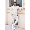 image:imageCOOFANDY Mens Tracksuit 2 Piece Quarter Zip Polo Athletic Sweatsuits Casual Running Jogging Sport Suit SetsWhite