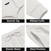 image:imageCOOFANDY Mens Tracksuit 2 Piece Quarter Zip Polo Athletic Sweatsuits Casual Running Jogging Sport Suit SetsWhite
