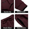 image:imageCOOFANDY Mens Tracksuit 2 Piece Quarter Zip Polo Athletic Sweatsuits Casual Running Jogging Sport Suit SetsWine Red