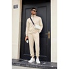 image:imageCOOFANDY Mens Tracksuit 2 Piece Quarter Zip Sweatsuit Sets Casual Athletic Running Jogging SuitsBeige