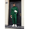 image:imageCOOFANDY Mens Tracksuit 2 Piece Quarter Zip Sweatsuit Sets Casual Athletic Running Jogging SuitsGreen