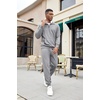image:imageCOOFANDY Mens Tracksuit 2 Piece Quarter Zip Sweatsuit Sets Casual Athletic Running Jogging SuitsHeather Grey