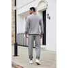 image:imageCOOFANDY Mens Tracksuit 2 Piece Quarter Zip Sweatsuit Sets Casual Athletic Running Jogging SuitsHeather Grey