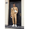 image:imageCOOFANDY Mens Tracksuit 2 Piece Quarter Zip Sweatsuit Sets Casual Athletic Running Jogging SuitsKhaki