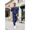image:imageCOOFANDY Mens Tracksuit 2 Piece Quarter Zip Sweatsuit Sets Casual Athletic Running Jogging SuitsNavy Blue