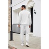 image:imageCOOFANDY Mens Tracksuit 2 Piece Quarter Zip Sweatsuit Sets Casual Athletic Running Jogging SuitsWhite