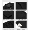 image:imageCOOFANDY Mens Tracksuit 2 Piece Quarter Zip Sweatsuit Workout Plaid Jacquard Jogging Suit SetBlack